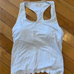 Lilly Pulitzer White Cut Out Fitted Tank Top